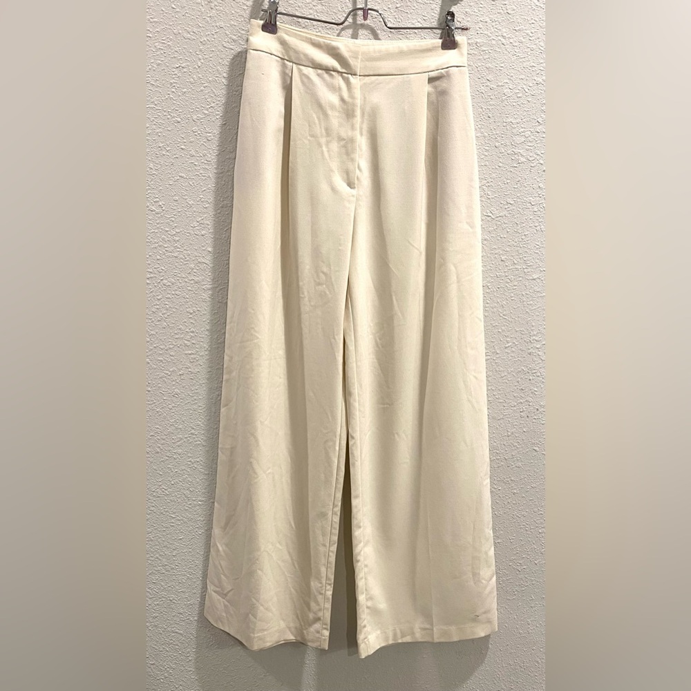 Zara Cream Wide Leg Pants